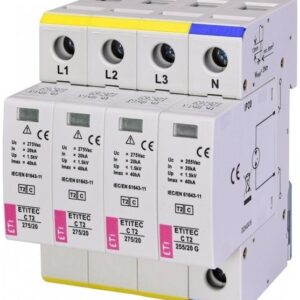 Ограничитель перенапряжения ETITEC C T2 275/20 (4+0) 4p,Обмежувач перенапруги ETITEC C T2 275/20 (4+0) 4p