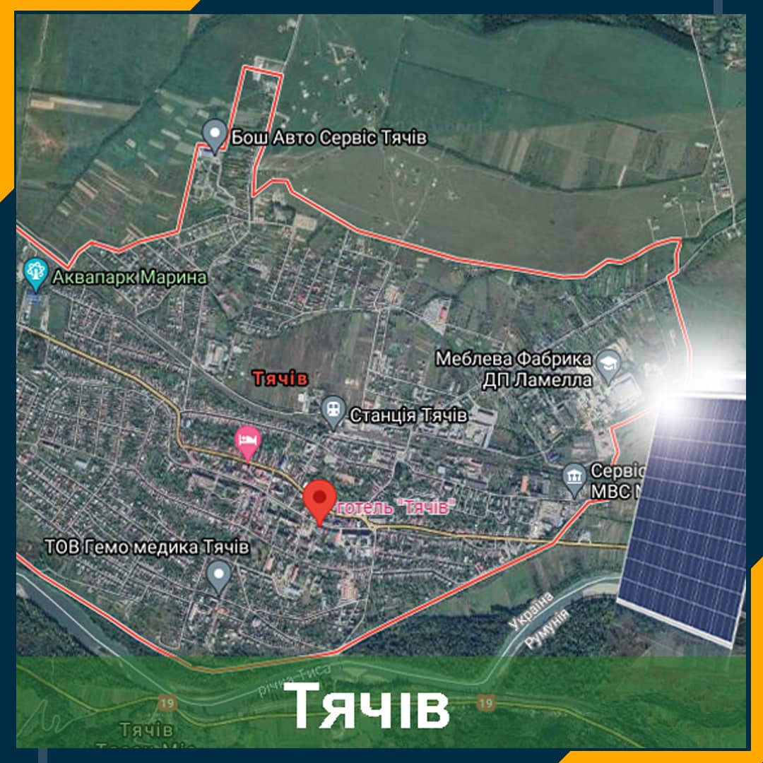 Монтаж солнечных батарей -Тячев